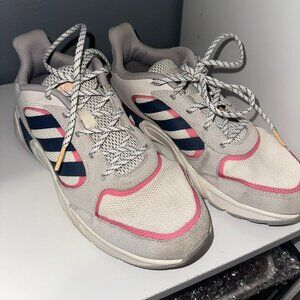 Adidas Women’s Gray, Navy & Pink Sneakers